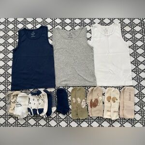 Bundle of Kids Sleeveless Tank Top Set - Socks